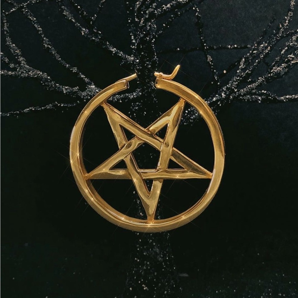 Maya Jewelry - Ace of Pentacles - Gold Plated Hoops ⚡️